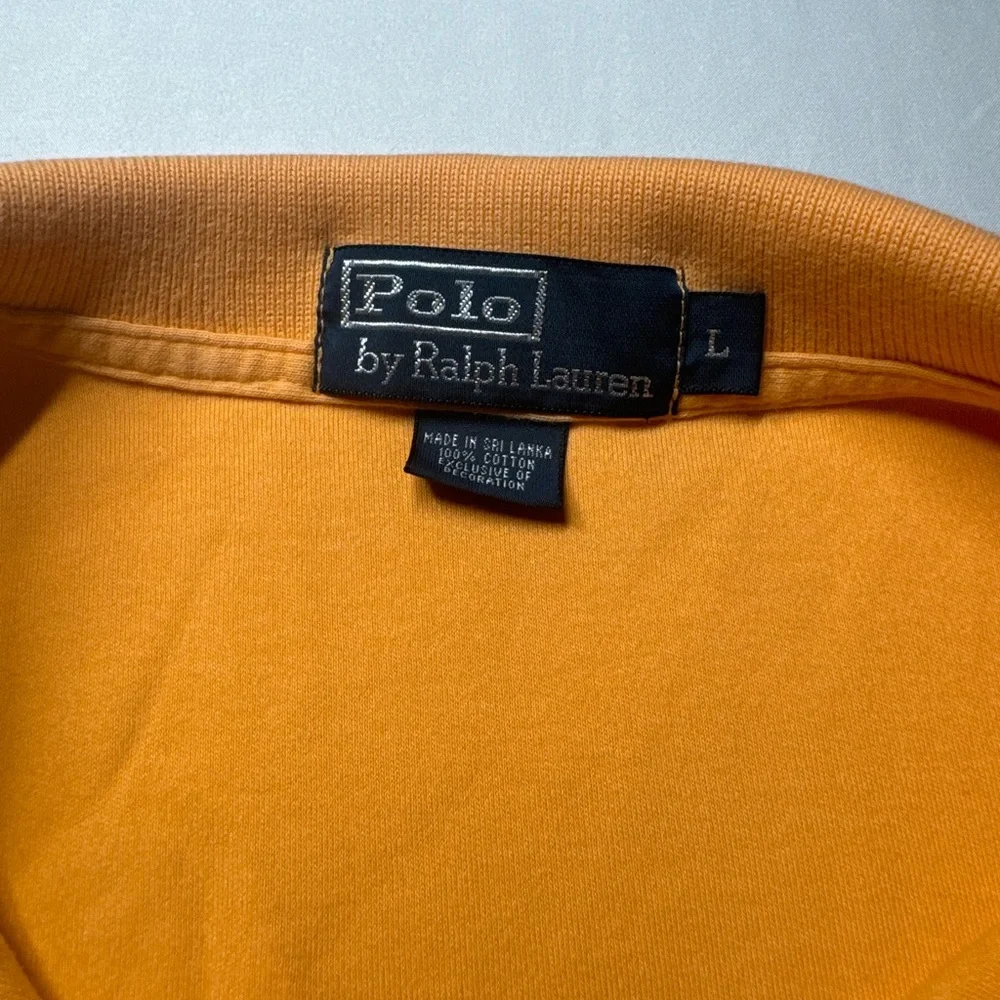 Ralph Lauren Men's Polo‎ Short Sleeve Shirt Orange, 100% Cotton, Size Large